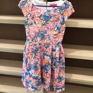 Betsey Johnson Floral Scoop Neck Dress